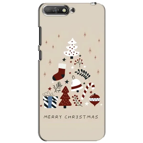 Чехол с рисунком «Merry Christmas» для Huawei Y6 2018 Чехол с рисунком «Merry Christmas» для Huawei Y6 2018