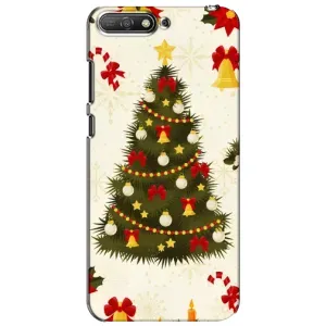 Чехол Новогодняя Елка на Huawei Y6 2018 (Новогодний принт)