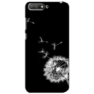 Силіконовий Чохол з кульбабками на Huawei Y6 2018 (Кульбабка на чорному)