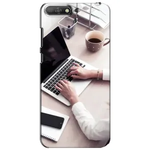 Силиконовый бампер (Работники) на Huawei Y6 2018 (Офисный работник)