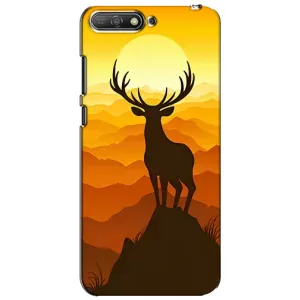 Чохли з зображенням різних тварин на Huawei Y6 2018 (Силует Оленя)