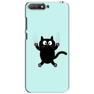 Силіконовий чохол з котиком для Huawei Y6 2018 (Падаючий кіт)