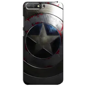 Чехол с Щитом Капитана Америки на Huawei Y6 2018 (Ретро Щит Капитана)