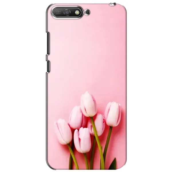 Чехол с рисунком «Розовые тюльпаны» для Huawei Y6 2018 Чехол с рисунком «Розовые тюльпаны» для Huawei Y6 2018