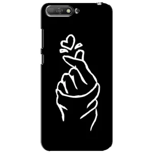 Чохол (Знак сердечка) для Huawei Y6 2018 (Сердечко на чорному)