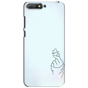 Чохол (Знак сердечка) для Huawei Y6 2018 (Сердечко на блакитному)