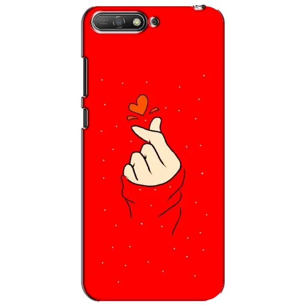 Чехол с рисунком «Сердце на красном» для Huawei Y6 2018 Чехол с рисунком «Сердце на красном» для Huawei Y6 2018