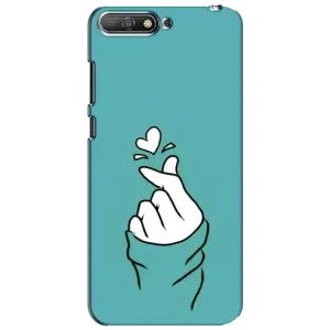 Чохол (Знак сердечка) для Huawei Y6 2018 (Сердечко на бірюзовому)