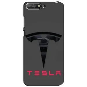 Силіконовий бампер з картинкою машини на Huawei Y6 2018 (Logo TESLA)
