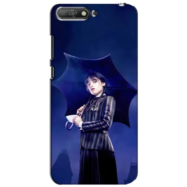 Чехол с рисунком «Уэнсдей с зонтом» для Huawei Y6 2018 Чехол с рисунком «Уэнсдей с зонтом» для Huawei Y6 2018