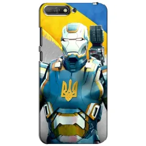 Силиконовый Чехол на Huawei Y6 2018 (Я-Украина) (Украинский робокоп)