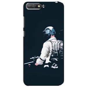 Силиконовый чехол с картинкой "Герой Pubg" на Huawei Y6 2018 (В экиперовке)