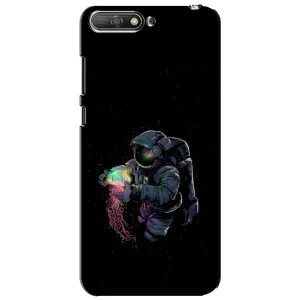 Силиконовый Чехол с принтом "Космонавты" на Huawei Y6 2018 (В руках земля)