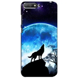 Чохол з Вовком на Huawei Y6 2018 (Виє на місяць)