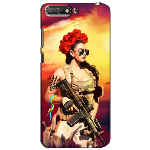 Чехол с рисунком «Женщина солдат» для Huawei Y6 2018 Чехол с рисунком «Женщина солдат» для Huawei Y6 2018