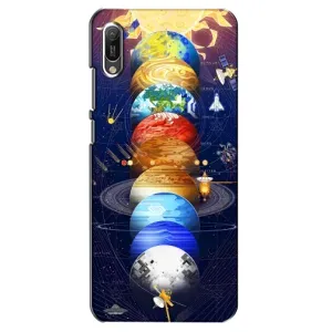 Чехол (ТПУ) с планетами на Huawei Y6 2019 (Арт планети)
