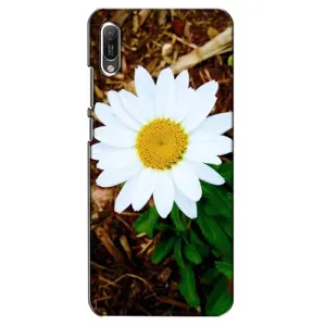 Чехол с ромашками на Huawei Y6 2019 (Белая ромашка)
