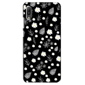 Чехлы с тематикой "ЦВЕТЫ" на Huawei Y6 2019 (цветение на чорном)