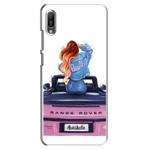 Силіконовый Чохол на Huawei Y6 2019 з картинкой Модных девушек (Дівчина на машині)