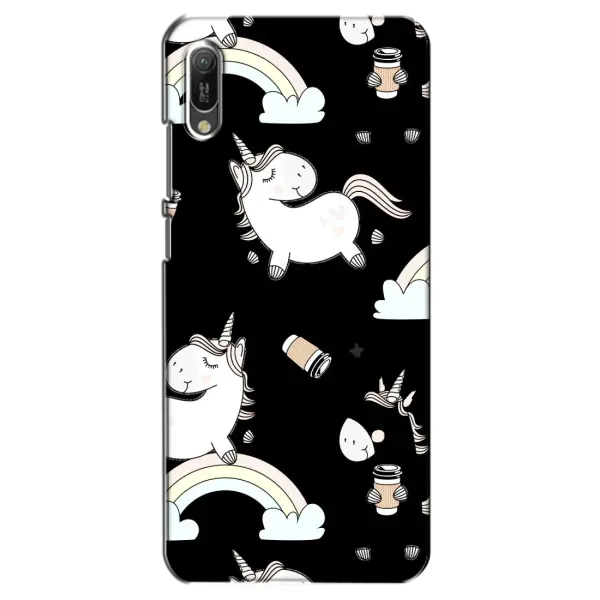 Чехол с рисунком «Единорог с кофе» для Huawei Y6 2019 Чехол с рисунком «Единорог с кофе» для Huawei Y6 2019