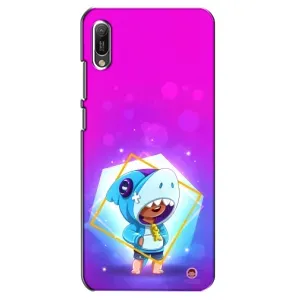 Чехол Бравл Старс для Huawei Y6 2019 (Леон в костюме Акулы)