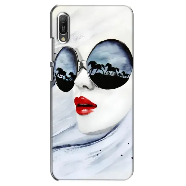 Чехол с рисунком «Любительница коней» для Huawei Y6 2019 Чехол с рисунком «Любительница коней» для Huawei Y6 2019
