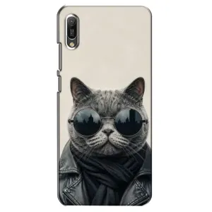 Чехол на тематику: Коты для Huawei Y6 2019 (Модный кот)