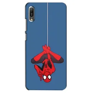 Чехол Супергерой Человека Паука на Huawei Y6 2019 (На паутине)