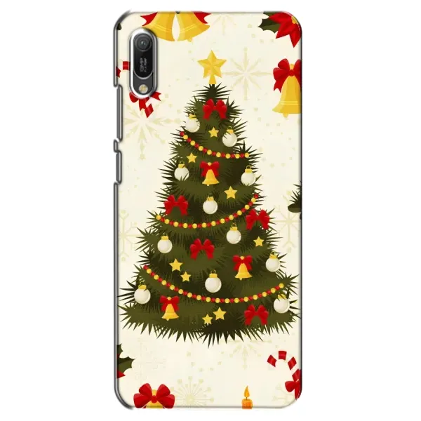 Чехол с рисунком «Новогодний принт» для Huawei Y6 2019