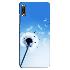 Силиконовый Чехол с одуванчиками на Huawei Y6 2019 (Одуванчик на голубом)