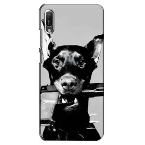 Чехол ДОБЕРМАН для Huawei Y6 2019 (Опасный доберман)