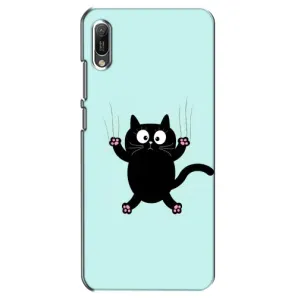 Силіконовий чохол з котиком для Huawei Y6 2019 (Падаючий кіт)