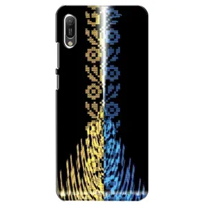 Силиконовый Чехол на Huawei Y6 2019 (Патриотическая вышиванка)