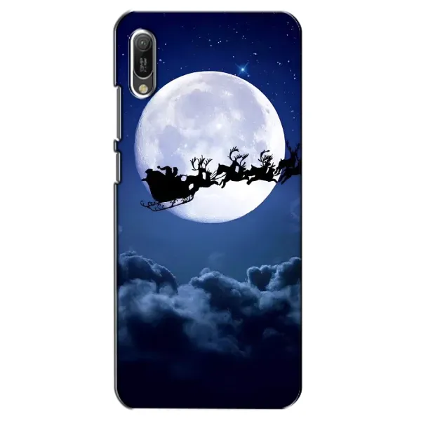 Чехол с рисунком «Санта - луна» для Huawei Y6 2019