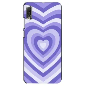 Чехлы с тематикой "Маленькие Сердечки" на Huawei Y6 2019 (Сердце фиолет)