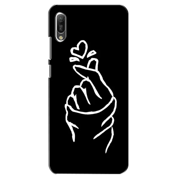 Чехол с рисунком «Сердце на черном» для Huawei Y6 2019
