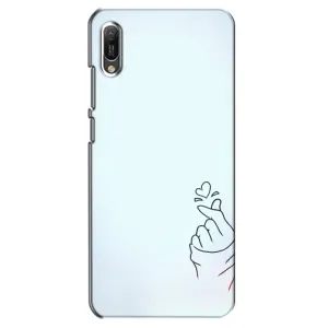 Чехлы (Знак сердечка) на Huawei Y6 2019 (Сердце на голубом)