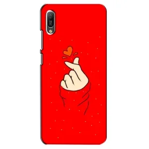 Чехлы (Знак сердечка) на Huawei Y6 2019 (Сердце на красном)