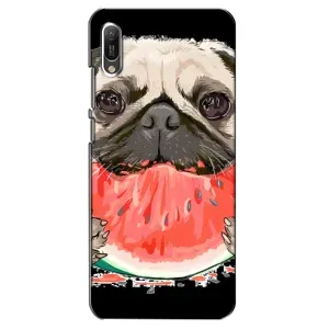 Чехол (ТПУ) Милые собачки для Huawei Y6 2019 (Смешной Мопс)