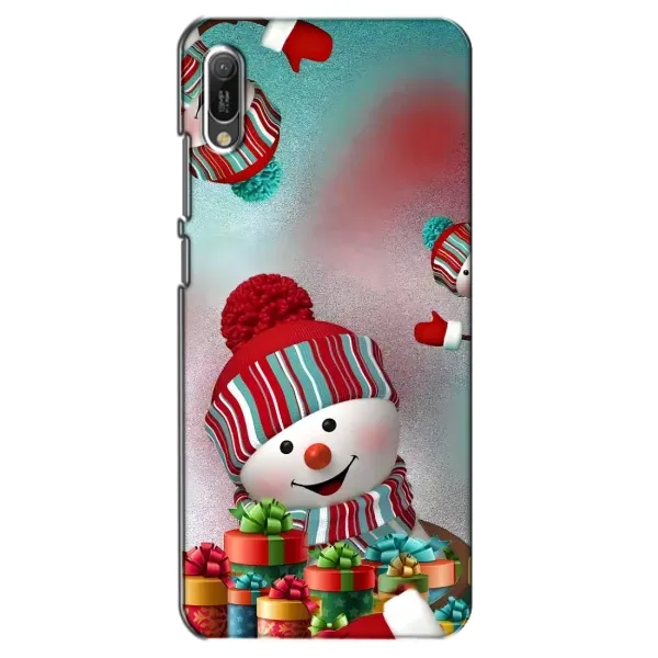 Чехол с рисунком «Снеговик в шапке» для Huawei Y6 2019 Чехол с рисунком «Снеговик в шапке» для Huawei Y6 2019