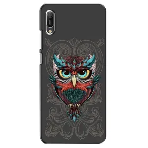Чехлы с принтом СОВЫ для Huawei Y6 2019 (Сова на сером)
