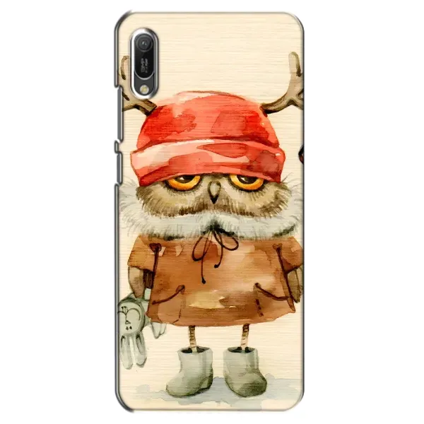 Чехол с рисунком «Сова в шапке» для Huawei Y6 2019 Чехол с рисунком «Сова в шапке» для Huawei Y6 2019