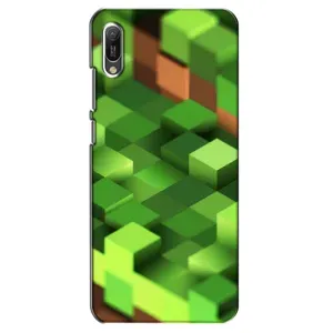 Чехлы для Huawei Y6 2019 (Персонажи Майн Крафт) (Текстура)
