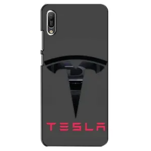 Силіконовий бампер з картинкою машини на Huawei Y6 2019 (Logo TESLA)