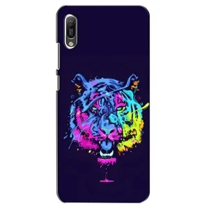 Силіконовий бампер з картинкою звірів для Huawei Y6 2019 (Тигр-Арт)