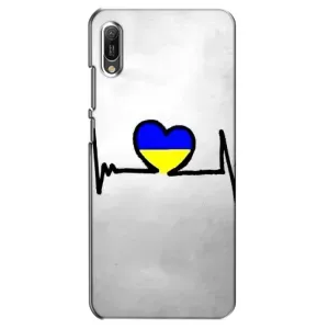 Силиконовый Чехол на Huawei Y6 2019 (Я-Украина) (Украинская кардиограмма)