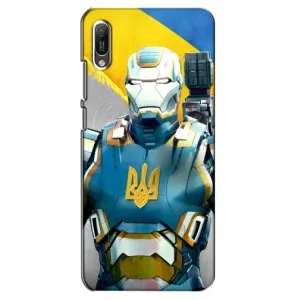 Силиконовый Чехол на Huawei Y6 2019 (Я-Украина) (Украинский робокоп)