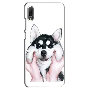 Бампер для Huawei Y6 2019 с картинкой "Песики" (Собака Хаски)