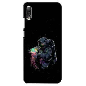 Силіконовый Чохол з принтом "Космонавти" на Huawei Y6 2019 (В руках земля)