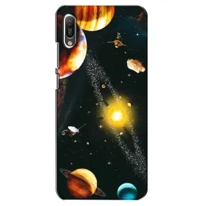 Чехол (ТПУ) с планетами на Huawei Y6 2019 (Вид с космоса)